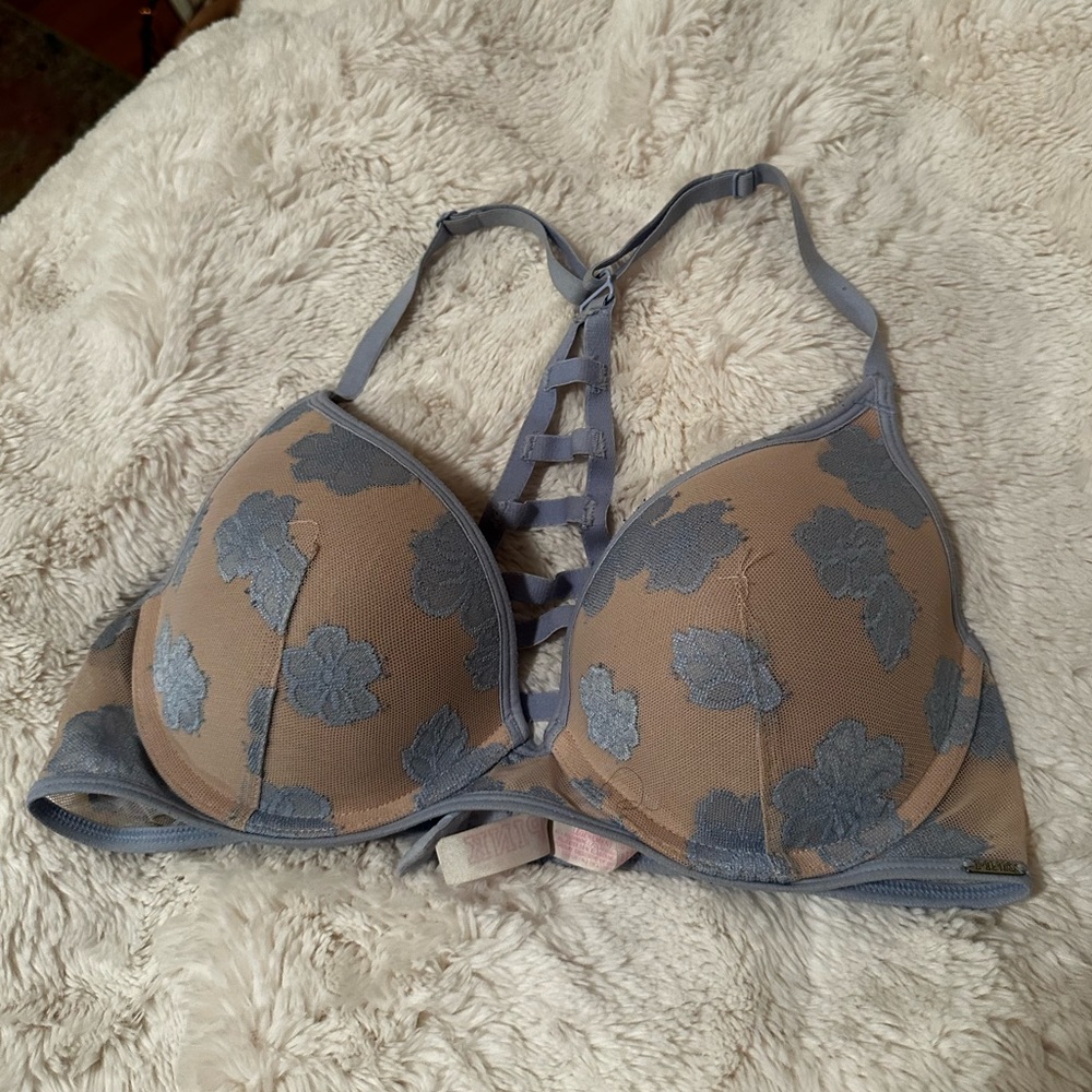 PINK strappy back bra 34C